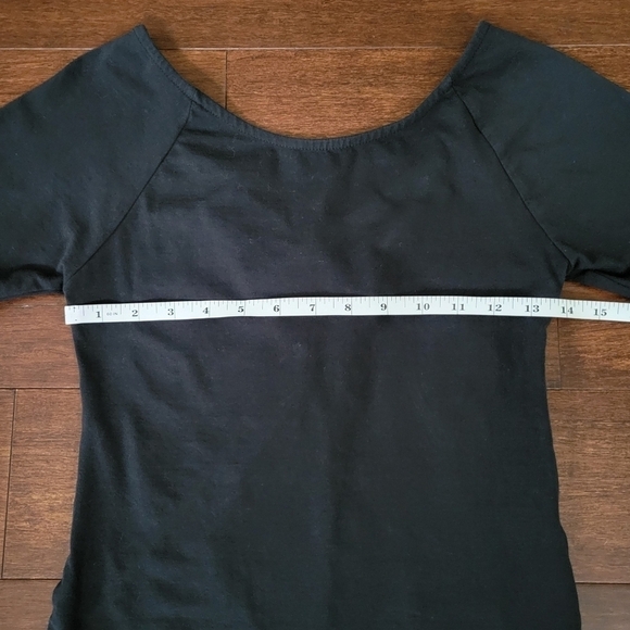 Cotton On Women's Size S Black Short Sleeve Criss Cross Back Snap-Up Bodysuit - Picture 5 of 7